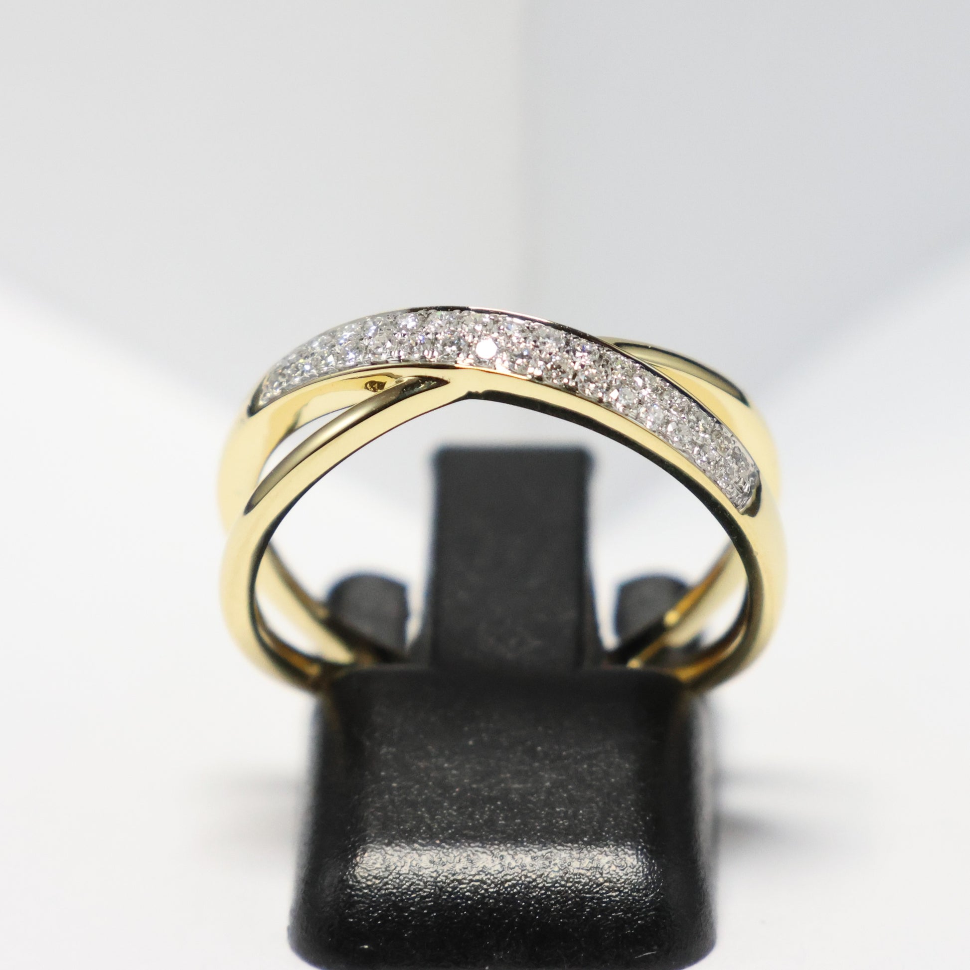 18KT geel gouden ring met briljant RS6656