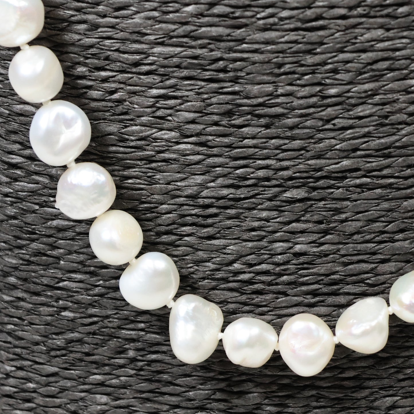 Parelketting 73cm 10mm zoetwaterparel zilveren slot 