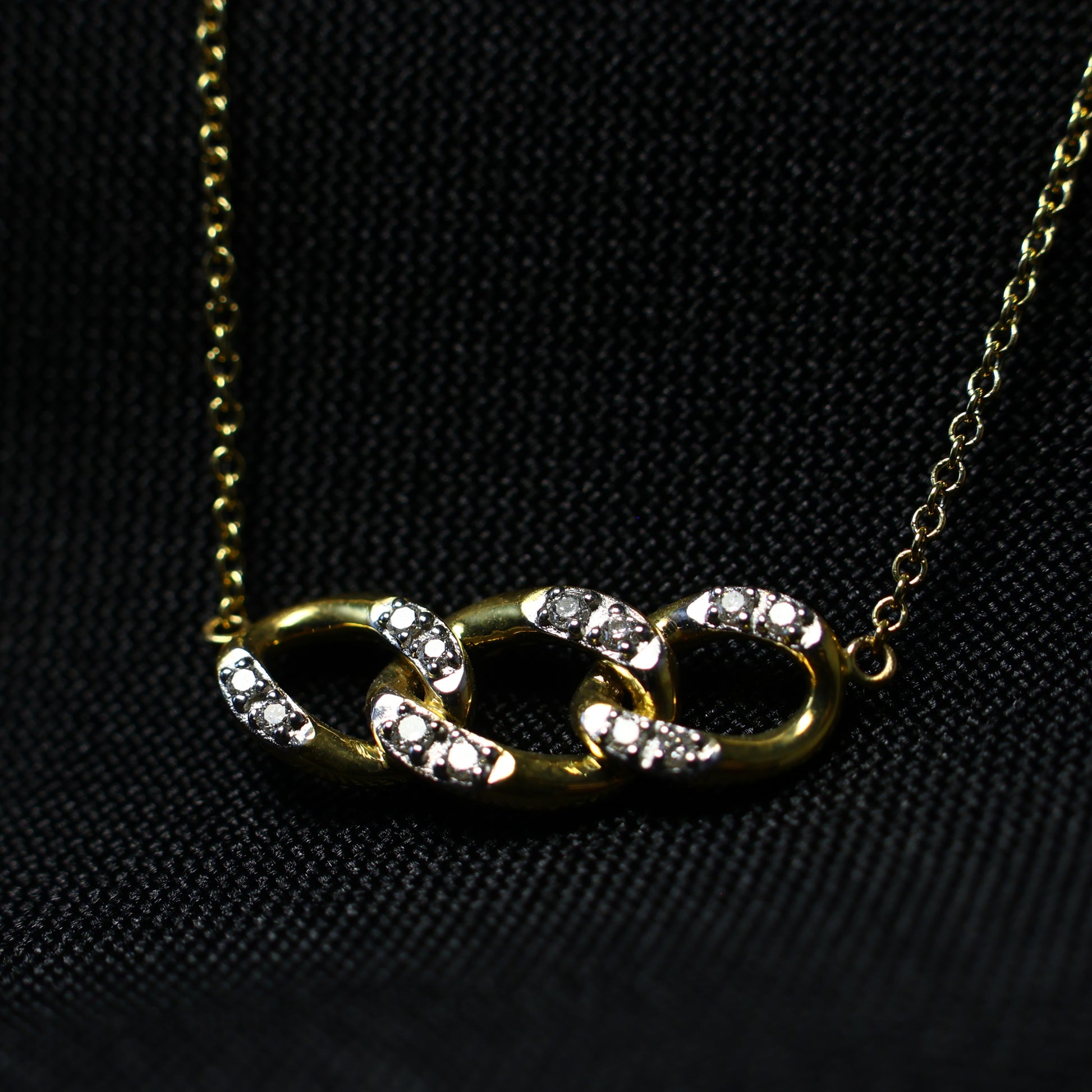 Ketting geel goud met briljant 063190A