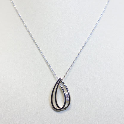 Naiomy zilveren ketting met druppel hanger N5O55