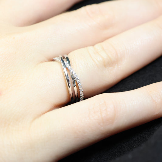 Naiomy Silver zilveren ring met zirconia stenen N4J64
