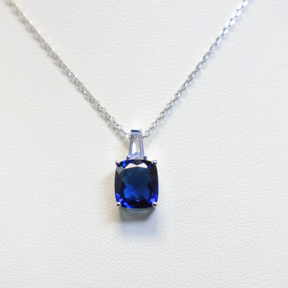Naiomy zilveren ketting met blauwe hanger N5L59
