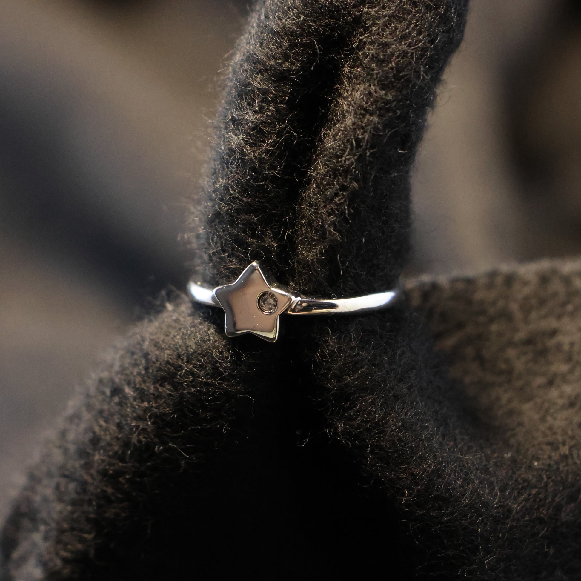 Zilveren Kids ster ring 11337