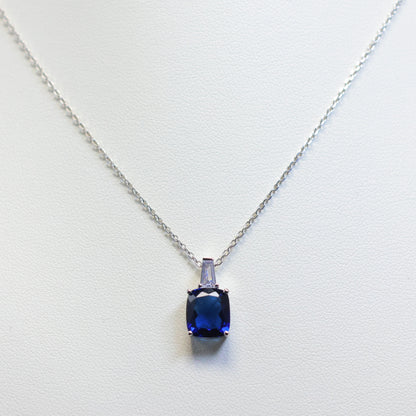 Naiomy zilveren ketting met blauwe hanger N5L59