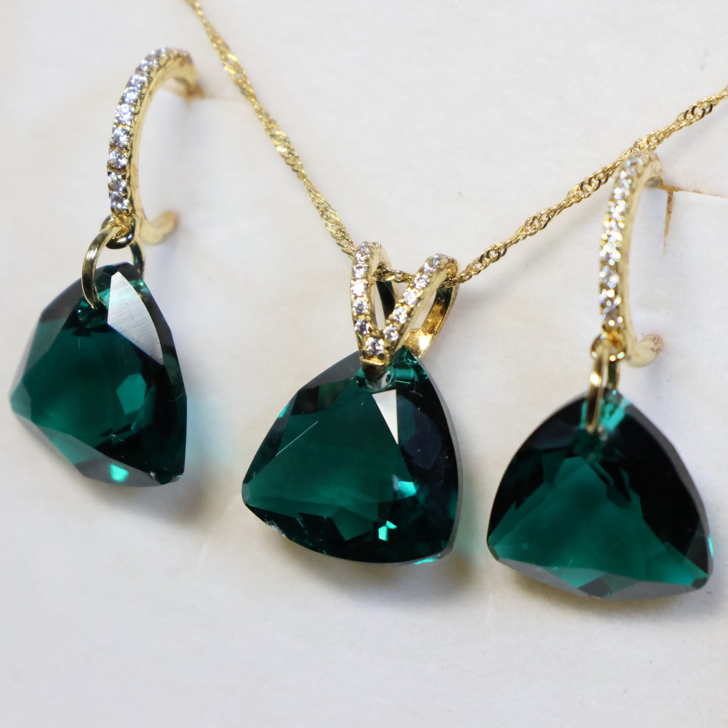 Spark 18karaat vergulde Zilveren Oorbellen met Swarovski kristallen KCG643414EM