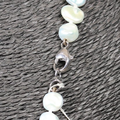 Parelketting 65cm baroque 9mm zoetwaterparels zilveren slot ZCEV133
