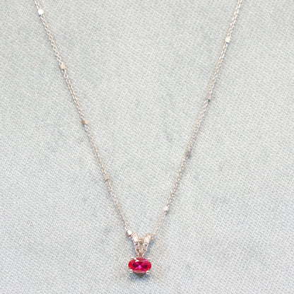 Naiomy Moments zilveren Halsketting met Rode hanger B0C05