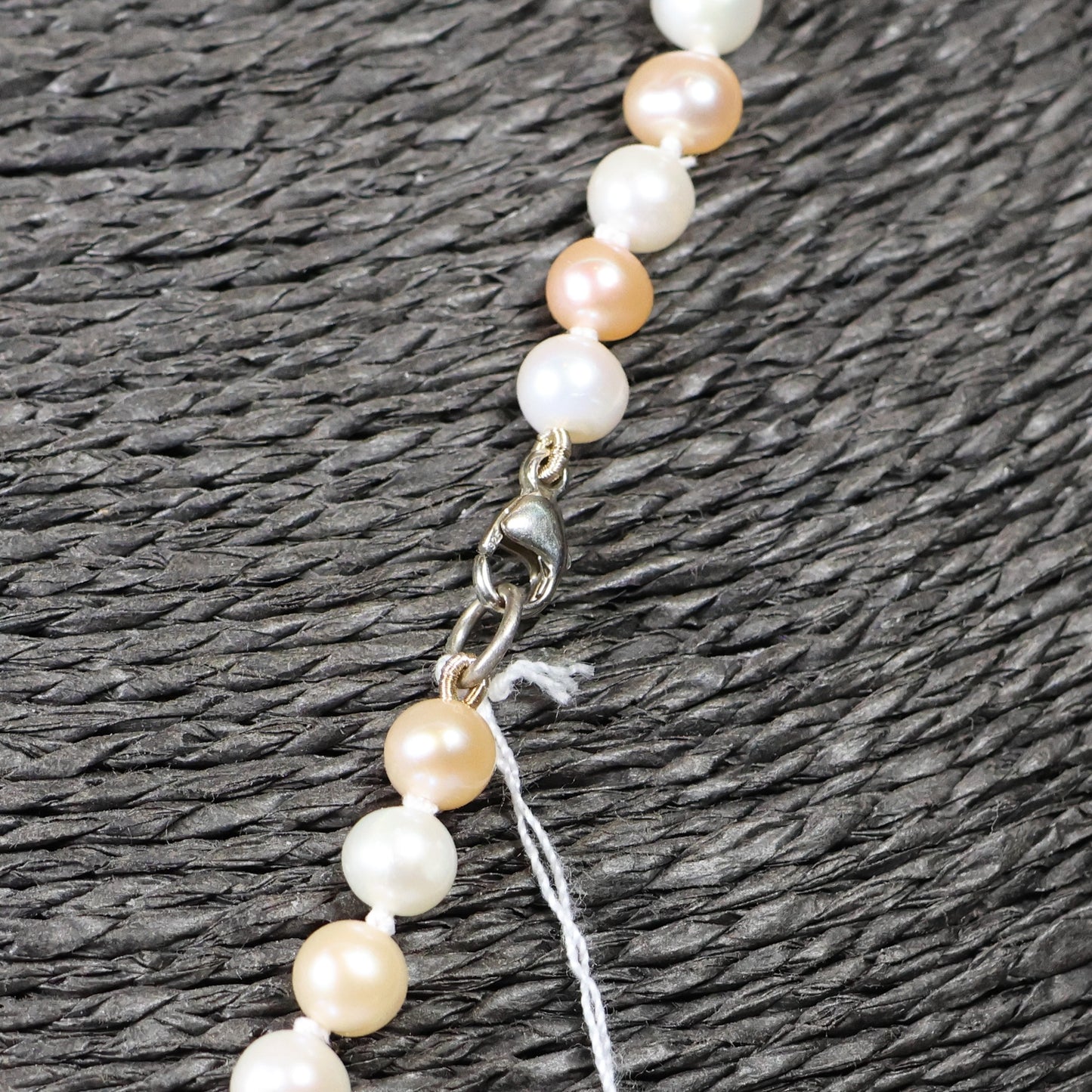 Parelketting 53cm 4mm zoetwaterparel zilveren slot