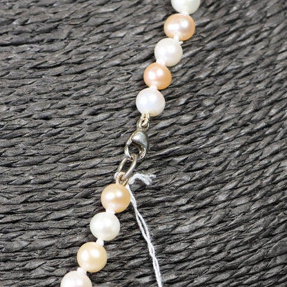 Parelketting 53cm 4mm zoetwaterparel zilveren slot