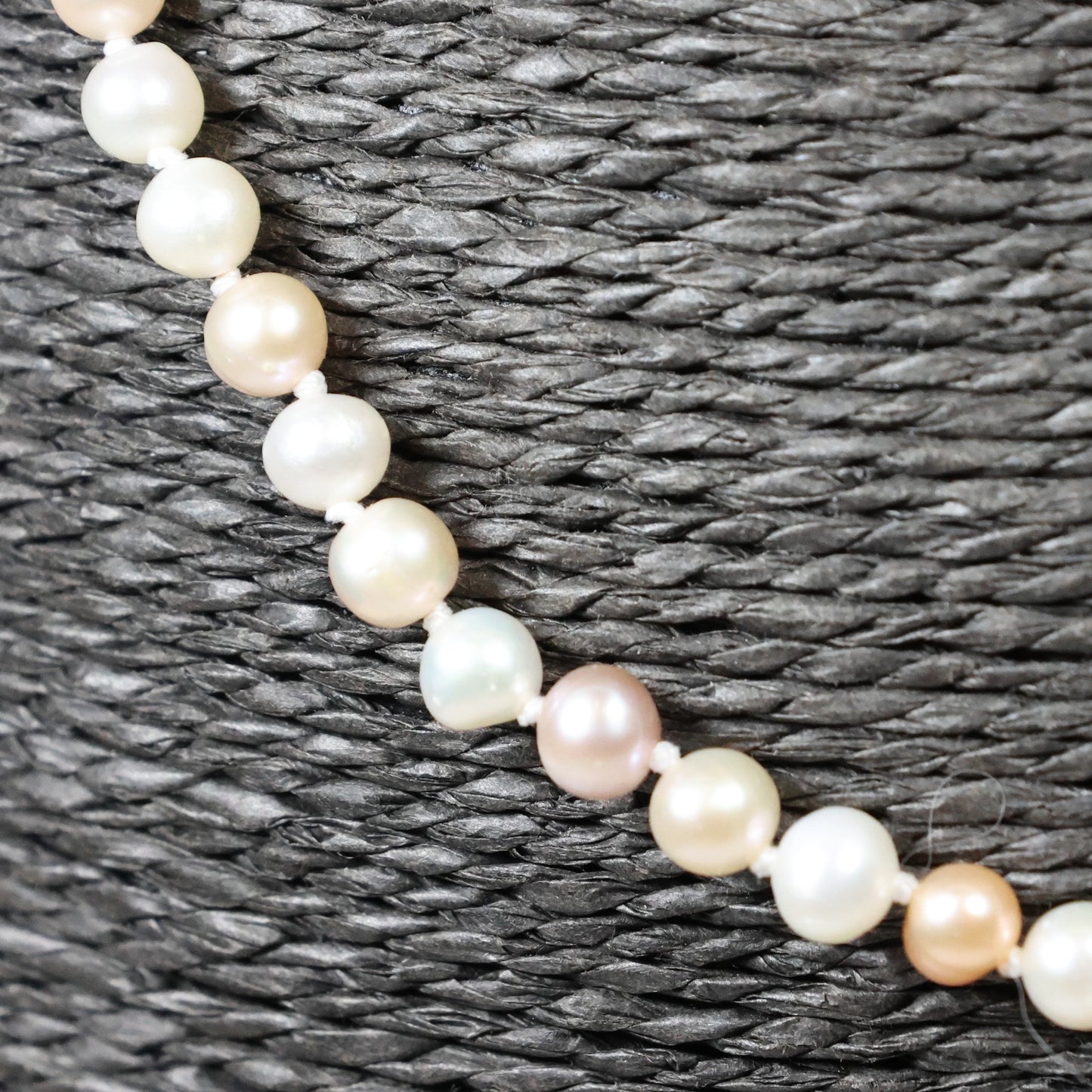 Parelketting 53cm 4mm zoetwaterparel zilveren slot