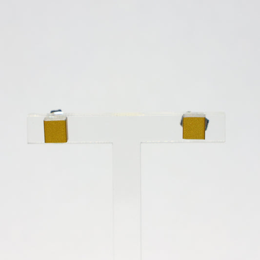 CLIC oorbellen gouden kubus