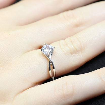 Naiomy Silver zilveren ring met zirconia steen N4R60