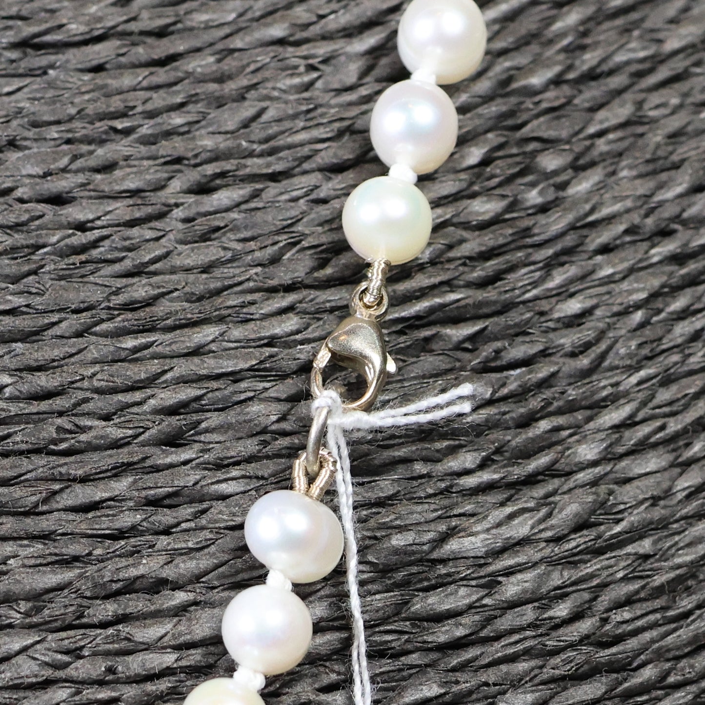Parelketting 52cm 5mm zoetwaterparel zilveren slot