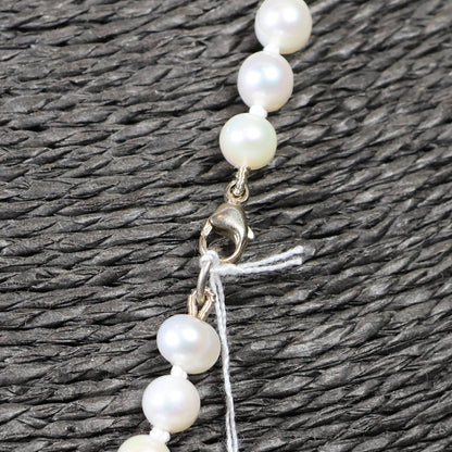 Parelketting 52cm 5mm zoetwaterparel zilveren slot