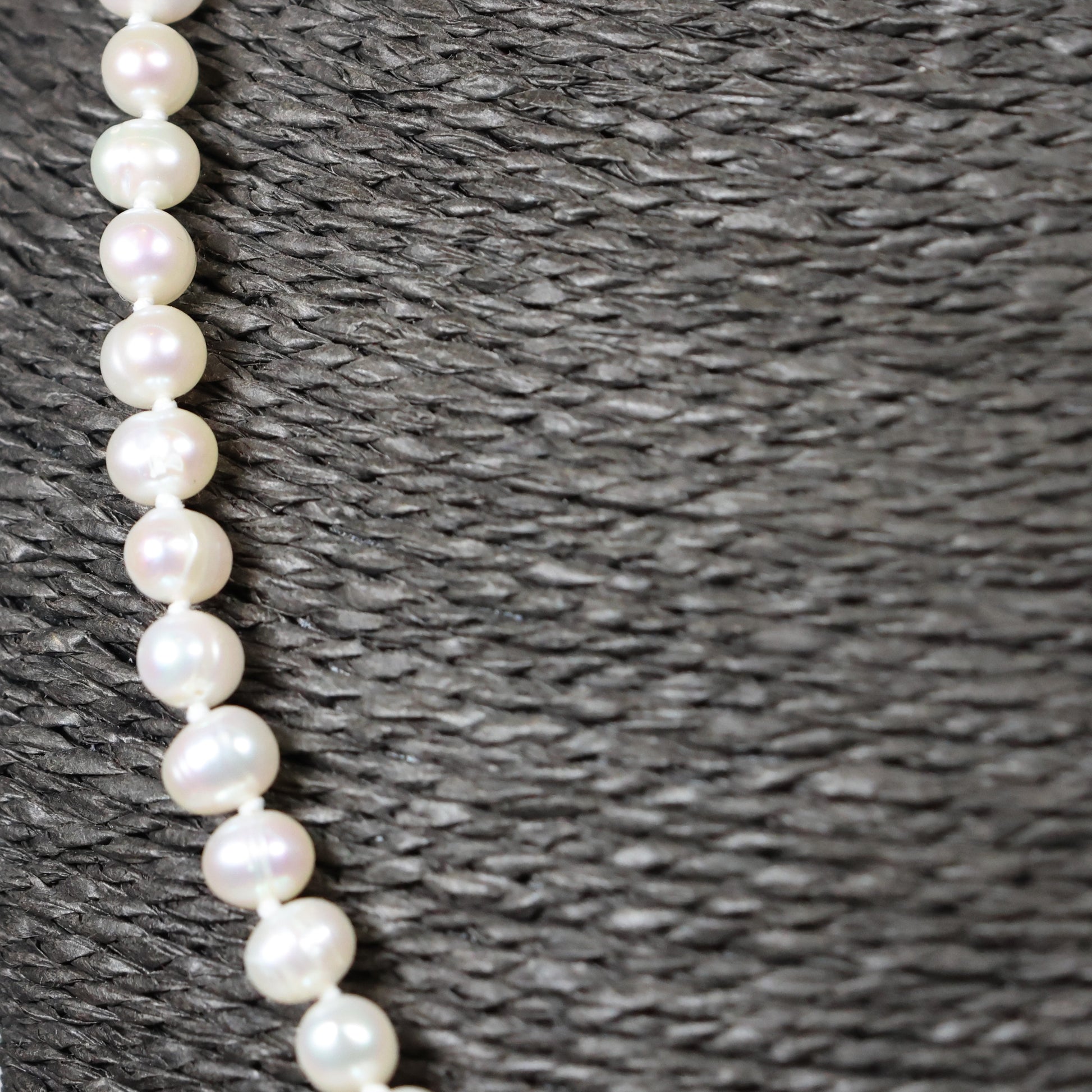 Parelketting 52cm 5mm zoetwaterparel zilveren slot