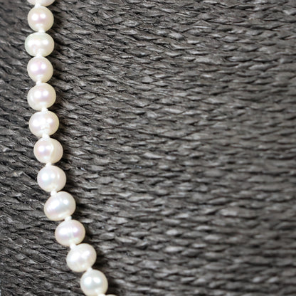Parelketting 52cm 5mm zoetwaterparel zilveren slot
