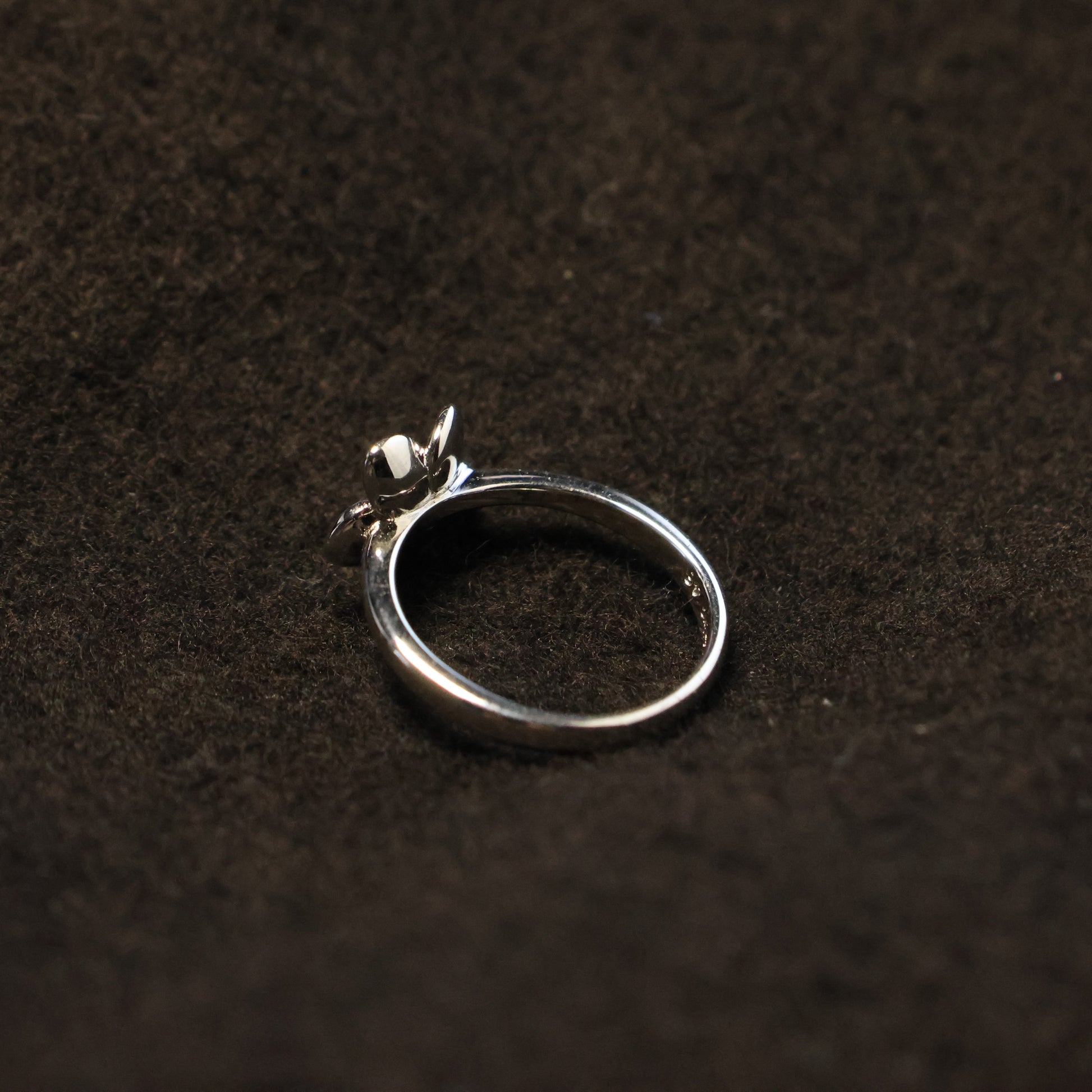 Zilveren Kids bloem ring 121510