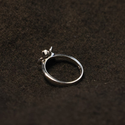 Zilveren Kids bloem ring 121510