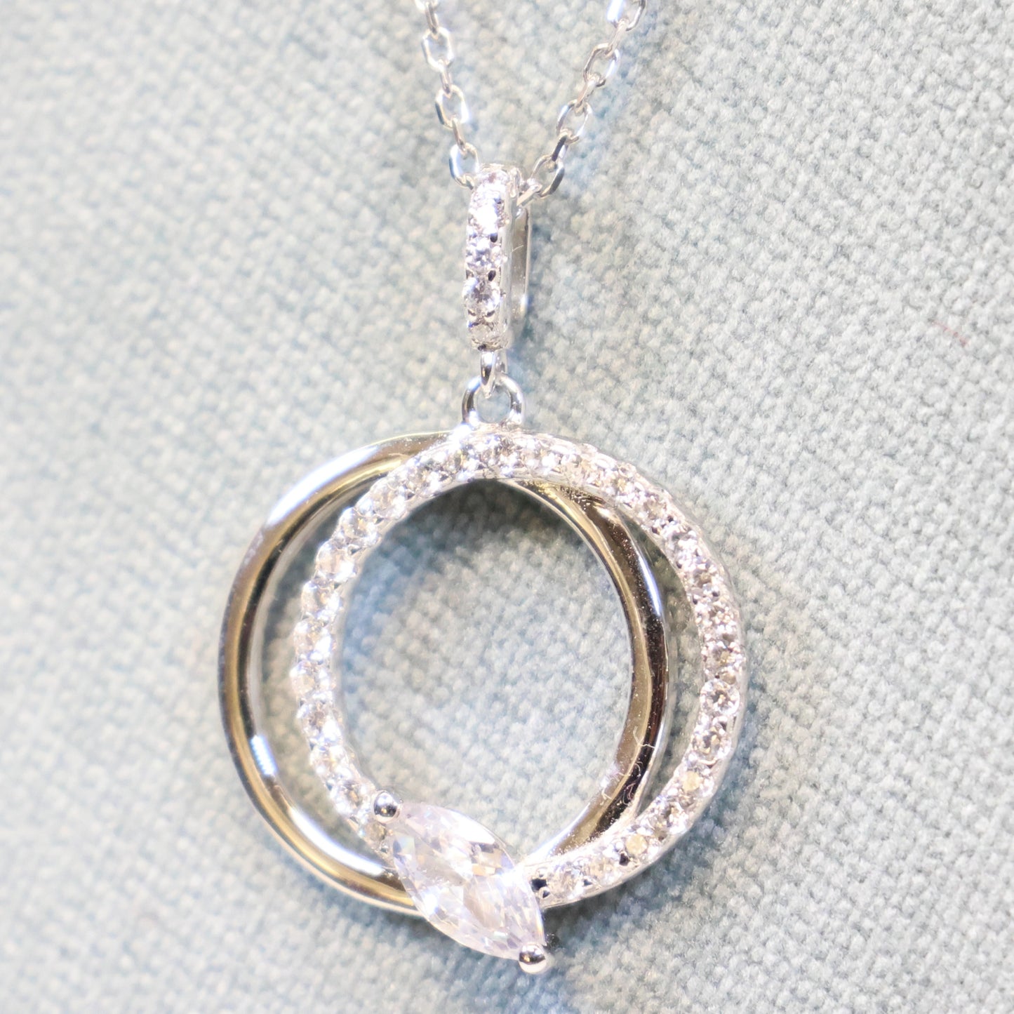 Naiomy silver zilveren ketting met Ronde hanger N4J55