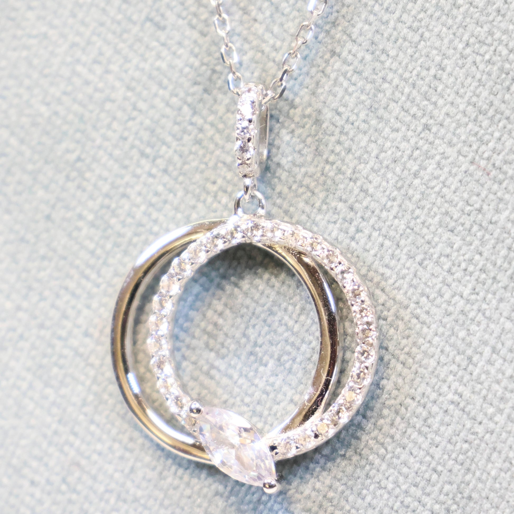 Naiomy silver zilveren ketting met Ronde hanger N4J55