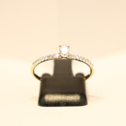 18KT geel gouden ring met briljant RS6647