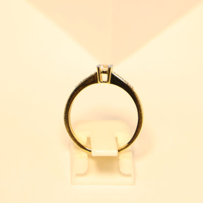 18KT geel gouden ring met briljant RS6650