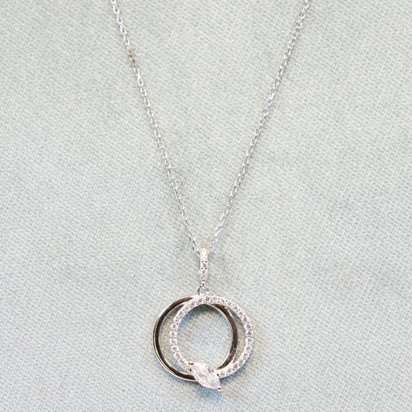 Naiomy silver zilveren ketting met Ronde hanger N4J55