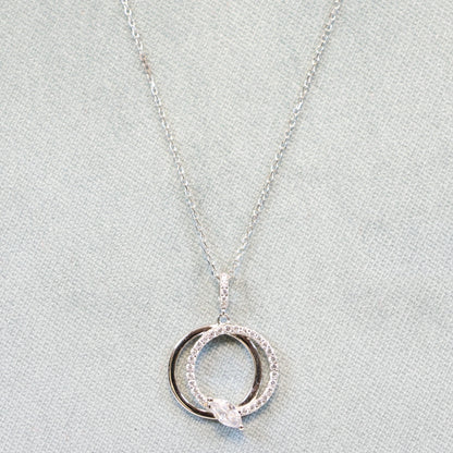 Naiomy silver zilveren ketting met Ronde hanger N4J55