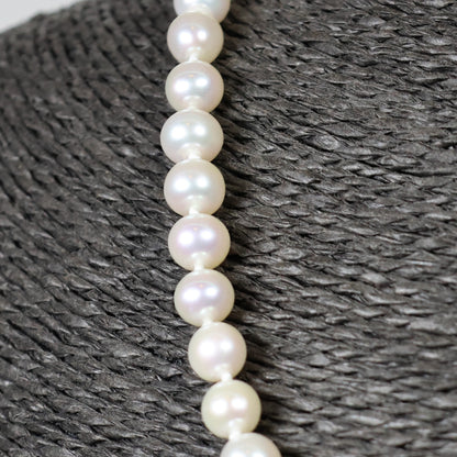 Parelketting 7mm zoetwaterparels rond zilveren slot 
