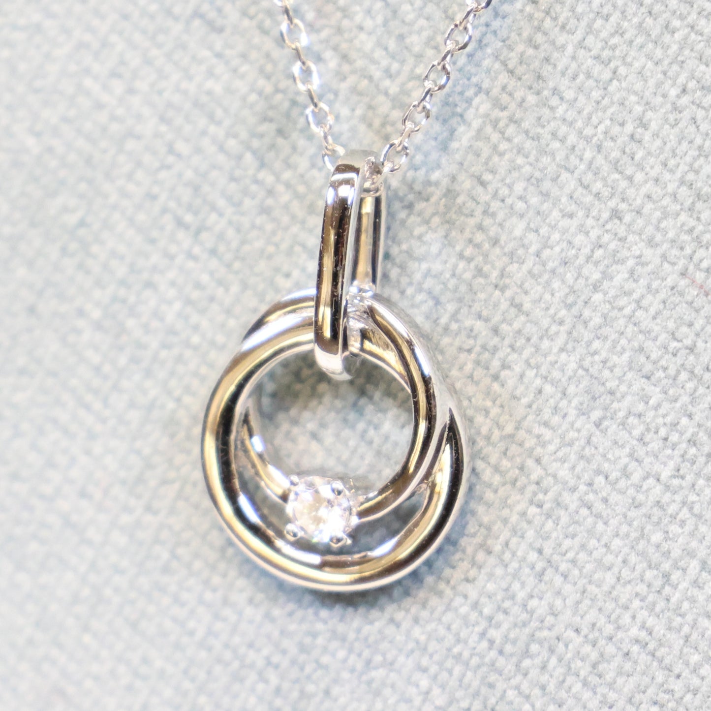 Naiomy silver zilveren ketting met cirkel hanger N4K58