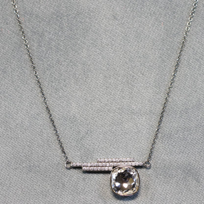 Spark zilveren ketting met Swarovski kristallen tussenstuk NC448310C