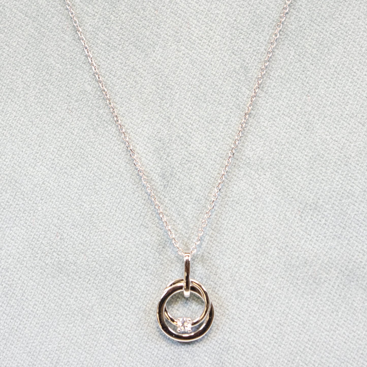 Naiomy silver zilveren ketting met cirkel hanger N4K58