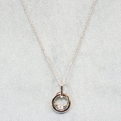 Naiomy silver zilveren ketting met cirkel hanger N4K58