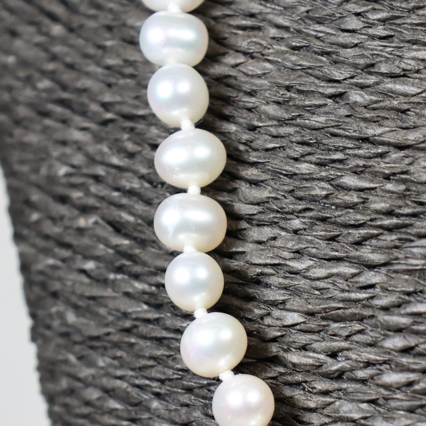 Parelketting 50cm 5mm zoetwaterparel zilveren slot