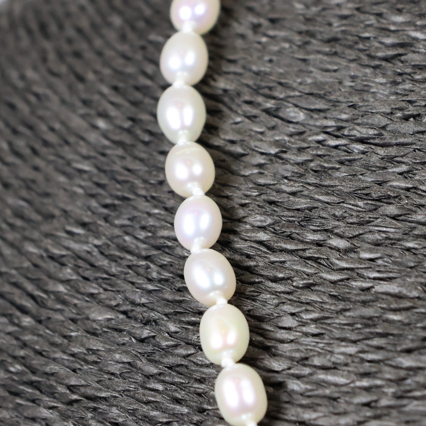 Parelketting 47cm 7mm zoetwaterparel zilveren slot