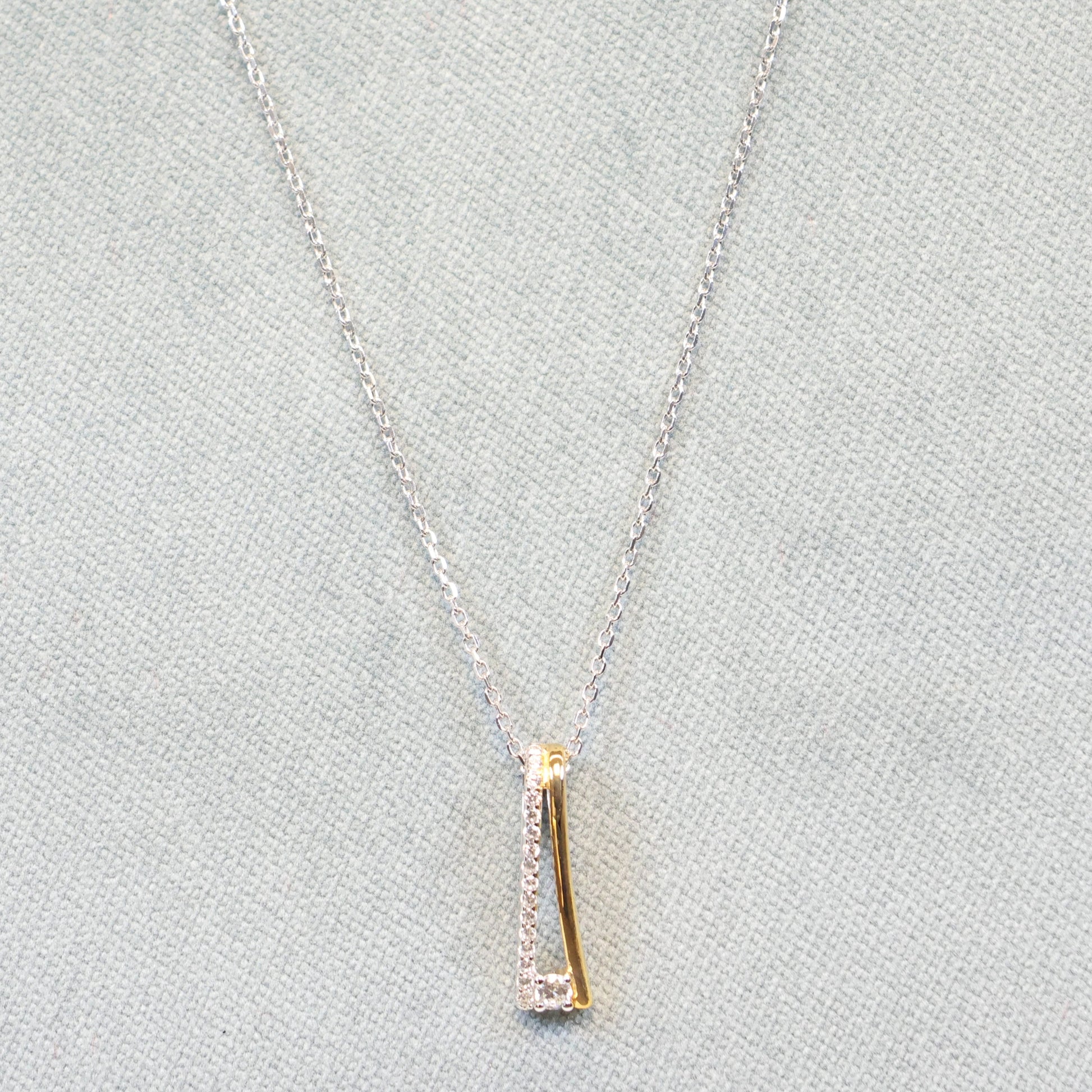 Naiomy silver zilveren ketting met bicolor hanger N4U52