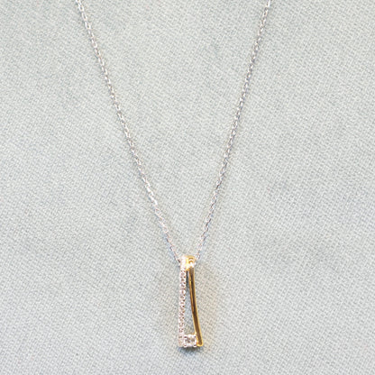 Naiomy silver zilveren ketting met bicolor hanger N4U52