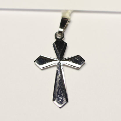 Zilveren flare kruis hanger 21mm