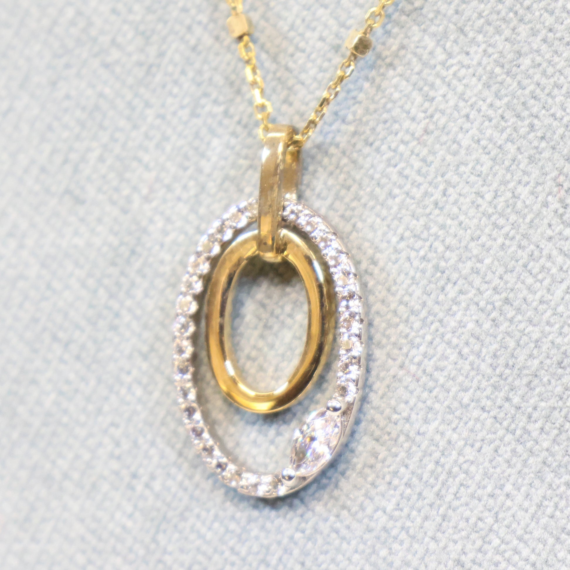 Naiomy Moments 18 karaat vergulde zilveren Halsketting met hanger B1K06