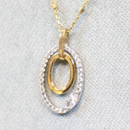 Naiomy Moments 18 karaat vergulde zilveren Halsketting met hanger B1K06