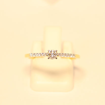 18KT geel gouden ring met briljant RS6662
