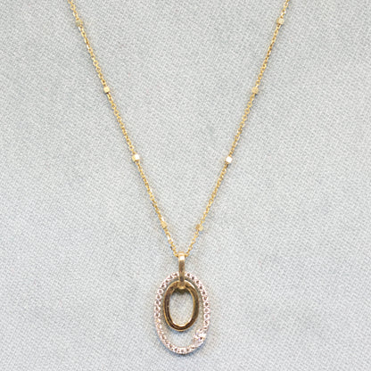 Naiomy Moments 18 karaat vergulde zilveren Halsketting met hanger B1K06