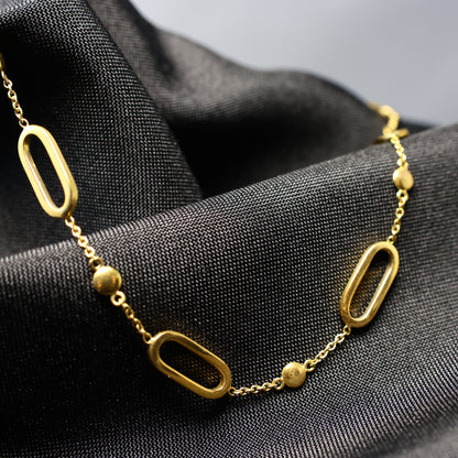 Ketting met motief geel goud 058041/45
