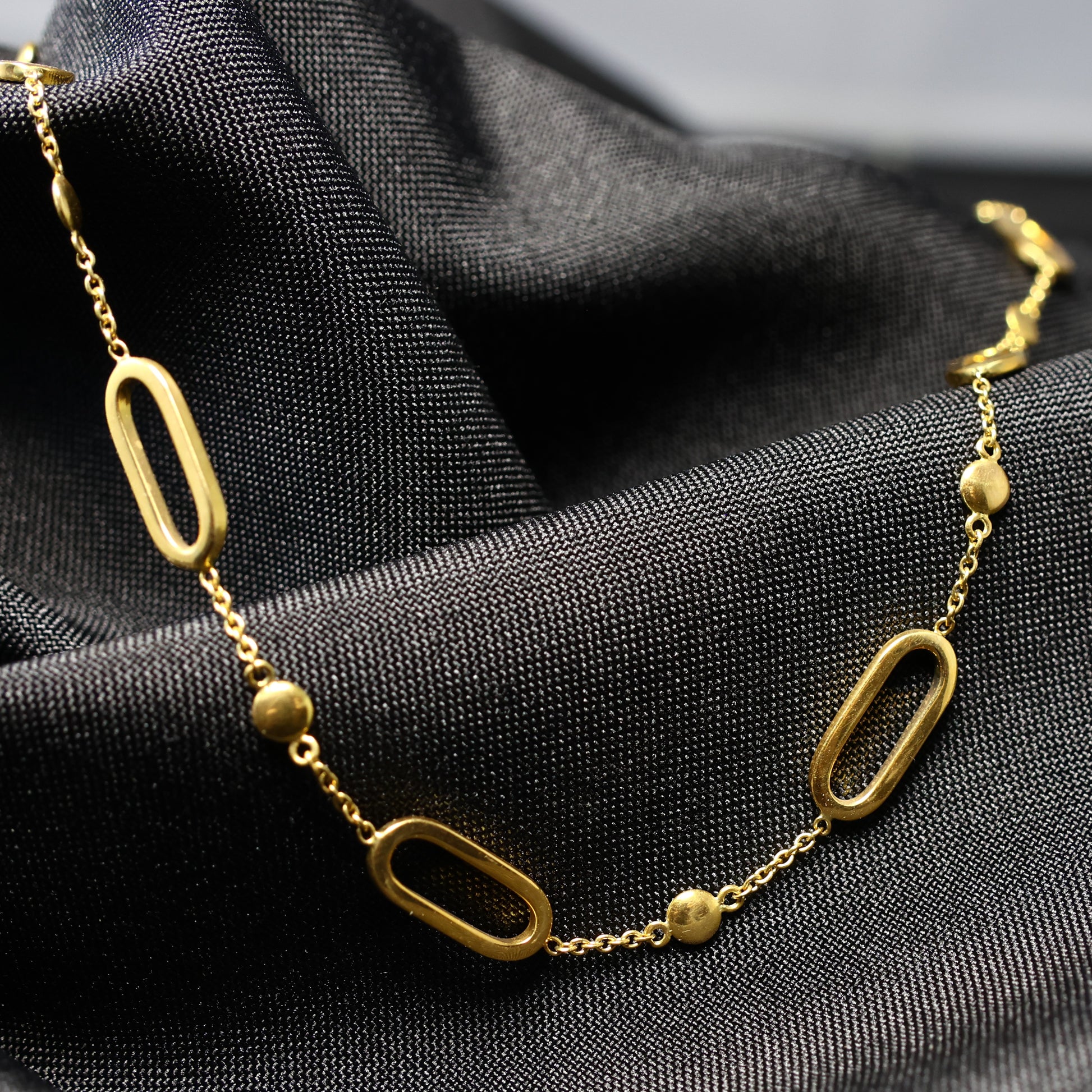 Ketting met motief geel goud 058041/45
