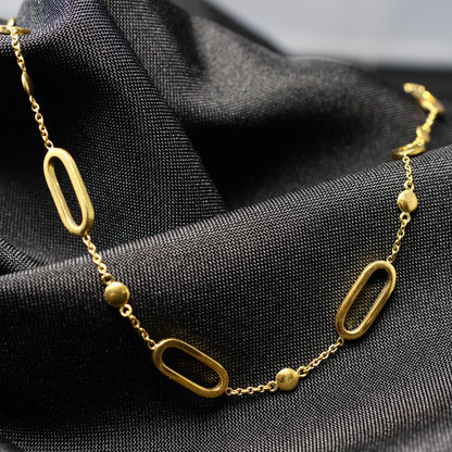 Ketting met motief geel goud 058041/45
