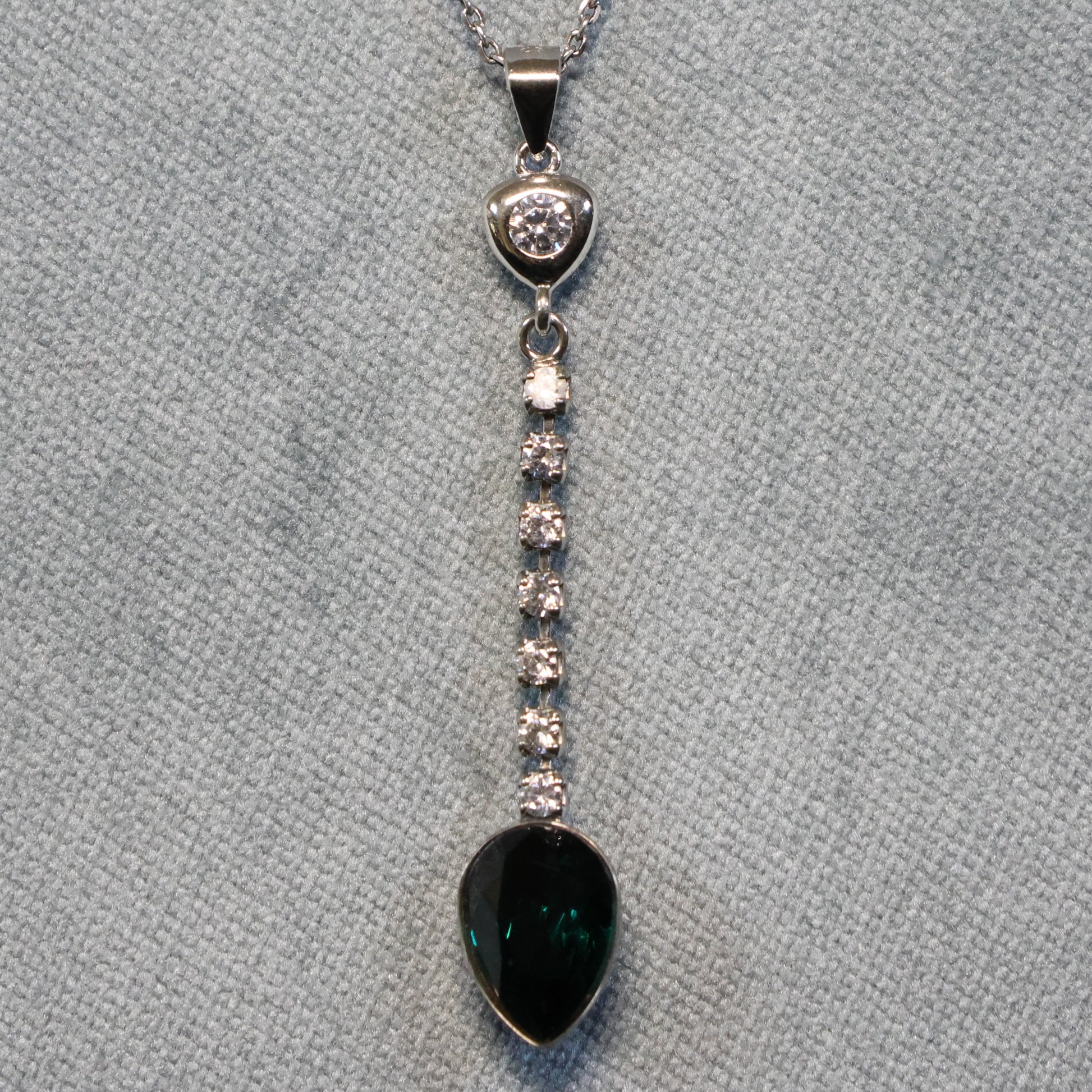 Spark zilveren ketting met Swarovski kristallen hanger NCC432010EM