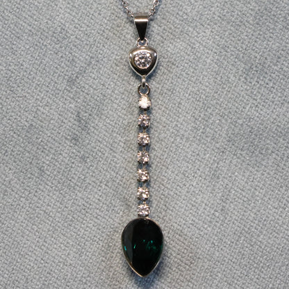 Spark zilveren ketting met Swarovski kristallen hanger NCC432010EM