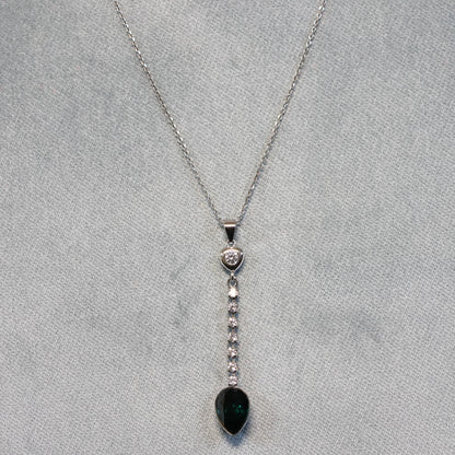 Spark zilveren ketting met Swarovski kristallen hanger NCC432010EM