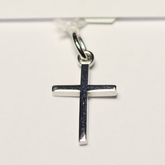 Zilveren klein kruis hanger 15mm