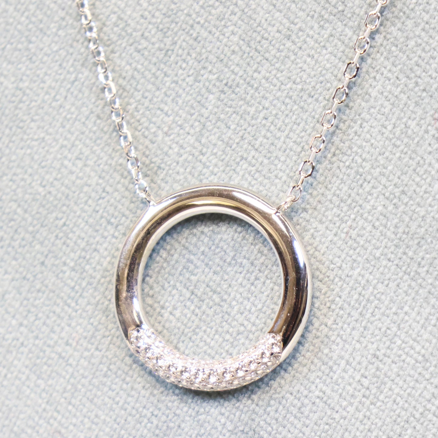 Naiomy silver zilveren ketting met Rond tussenstuk N3W56